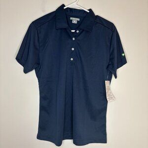 INSECT SHIELD NEW Polo Short Sleeve Womens L Navy Repellent Ticks Ants Mosquitos